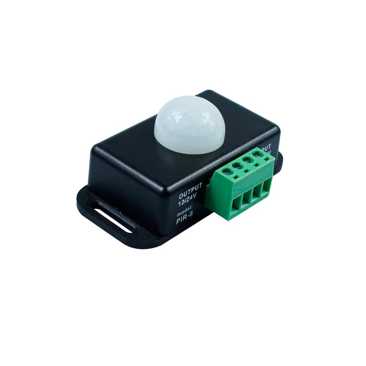 Mini PIR Bevægelsessensor 360° Til 12V-24V, 6A - Sort
