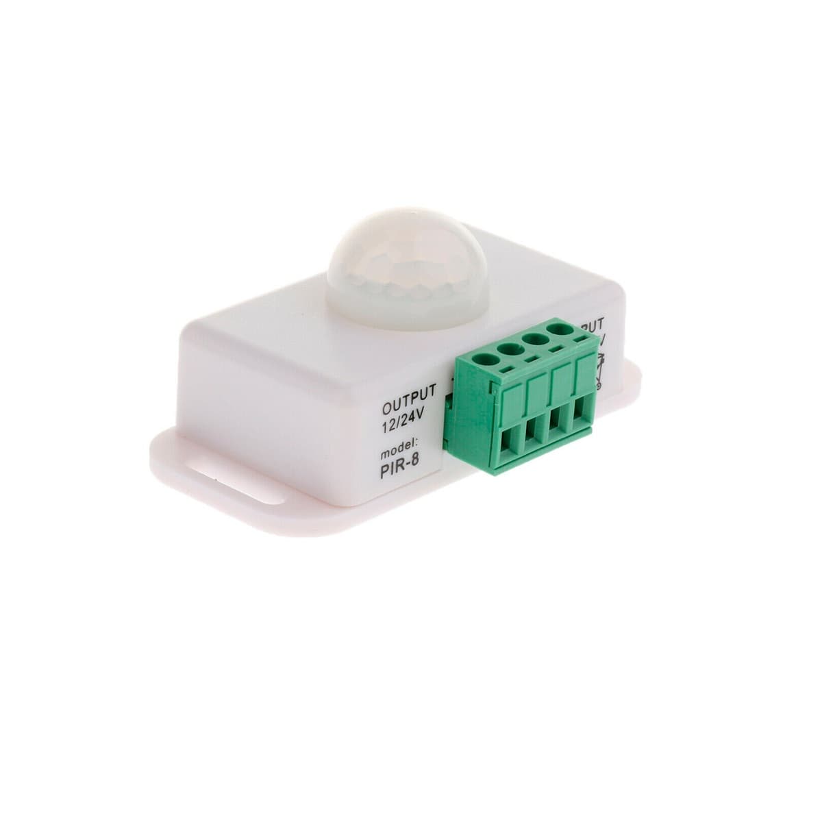Mini PIR Bevægelsessensor 360° Til 12V-24V, 6A - Hvid