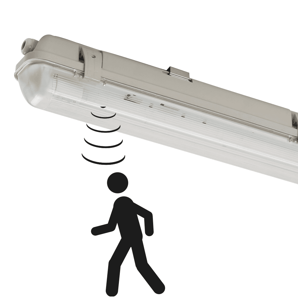 LED Sensor Armatur På 7,5W i 4000K, 1125Lm, IP65, 230V - 60cm