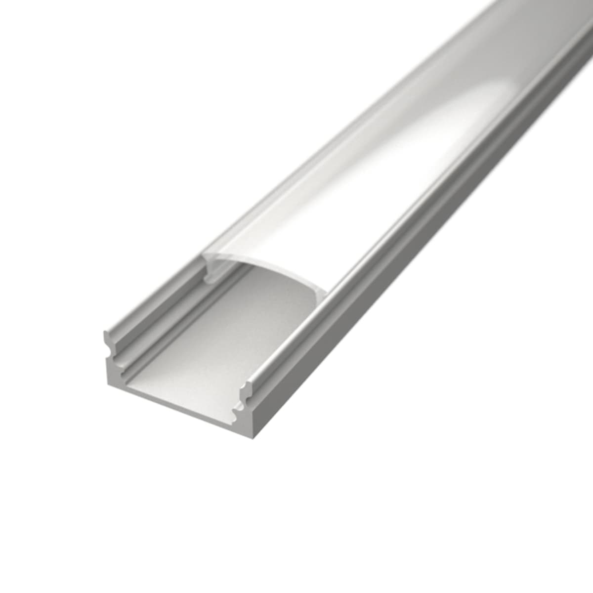 SURFACE 1 Hvid Alu Profil Til LED Strip (Komplet) - 2 Meter