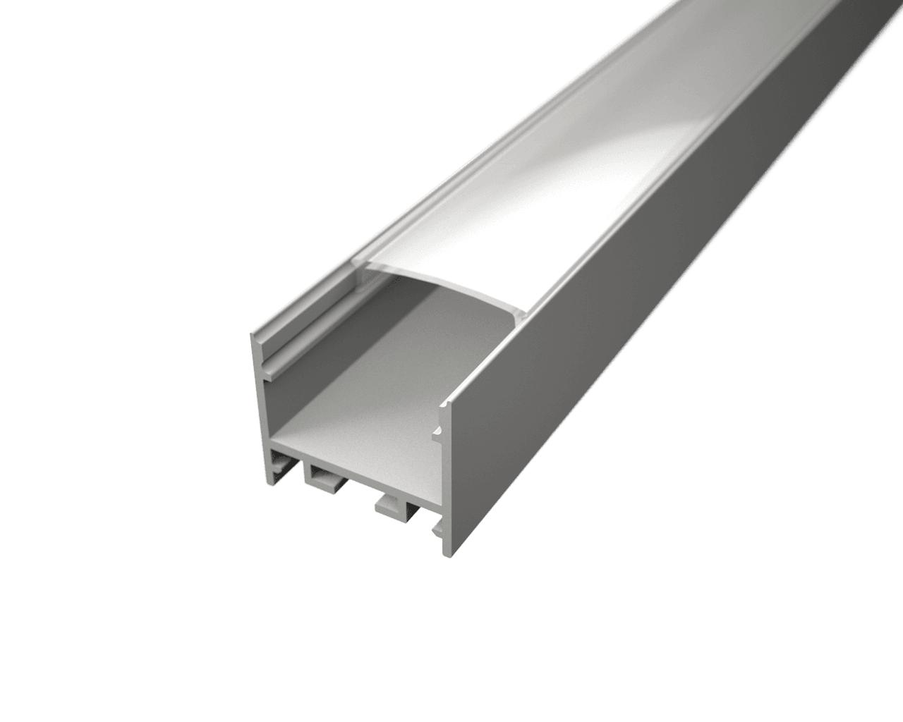 SURFACE 12 Hvid Alu Profil Til LED Strip (Komplet) - 2 Meter