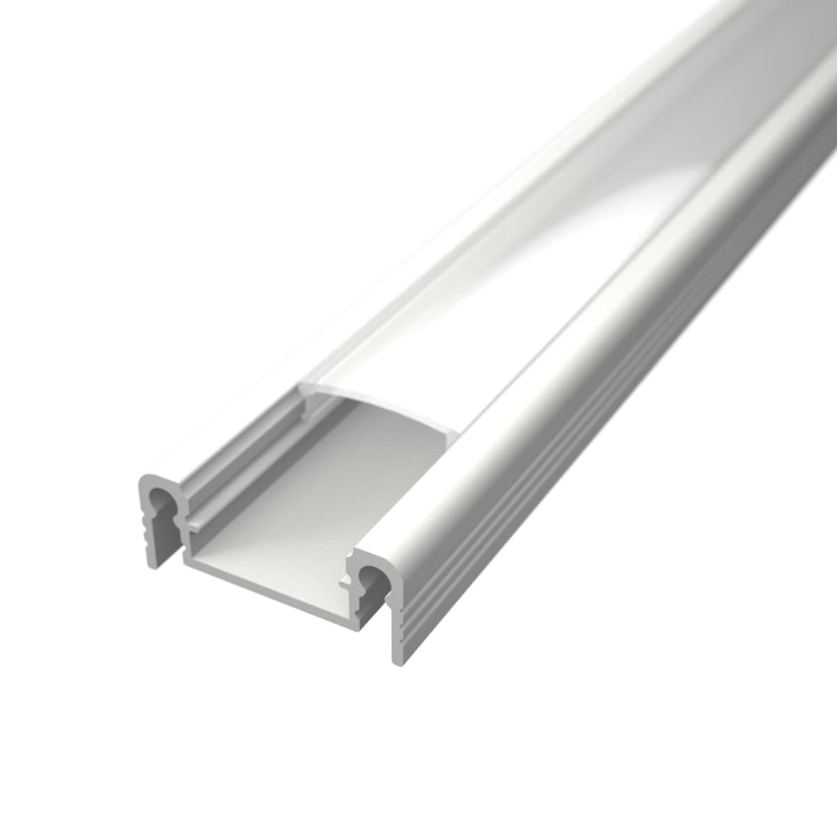 SURFACE 13 Hvid Alu Profil Til LED Strip (Komplet) - 2 Meter