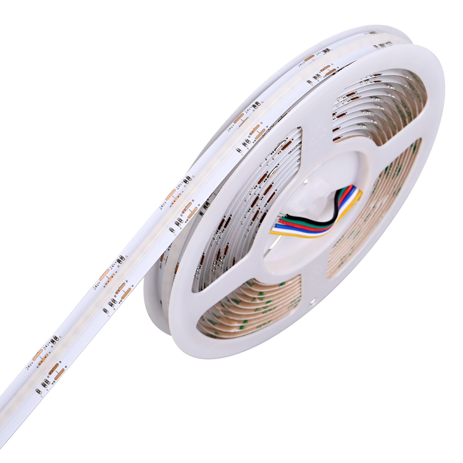 LightMore RGBW COB LED Strip 24V, 16W/m, IP20, Ra90 - 5 Meter