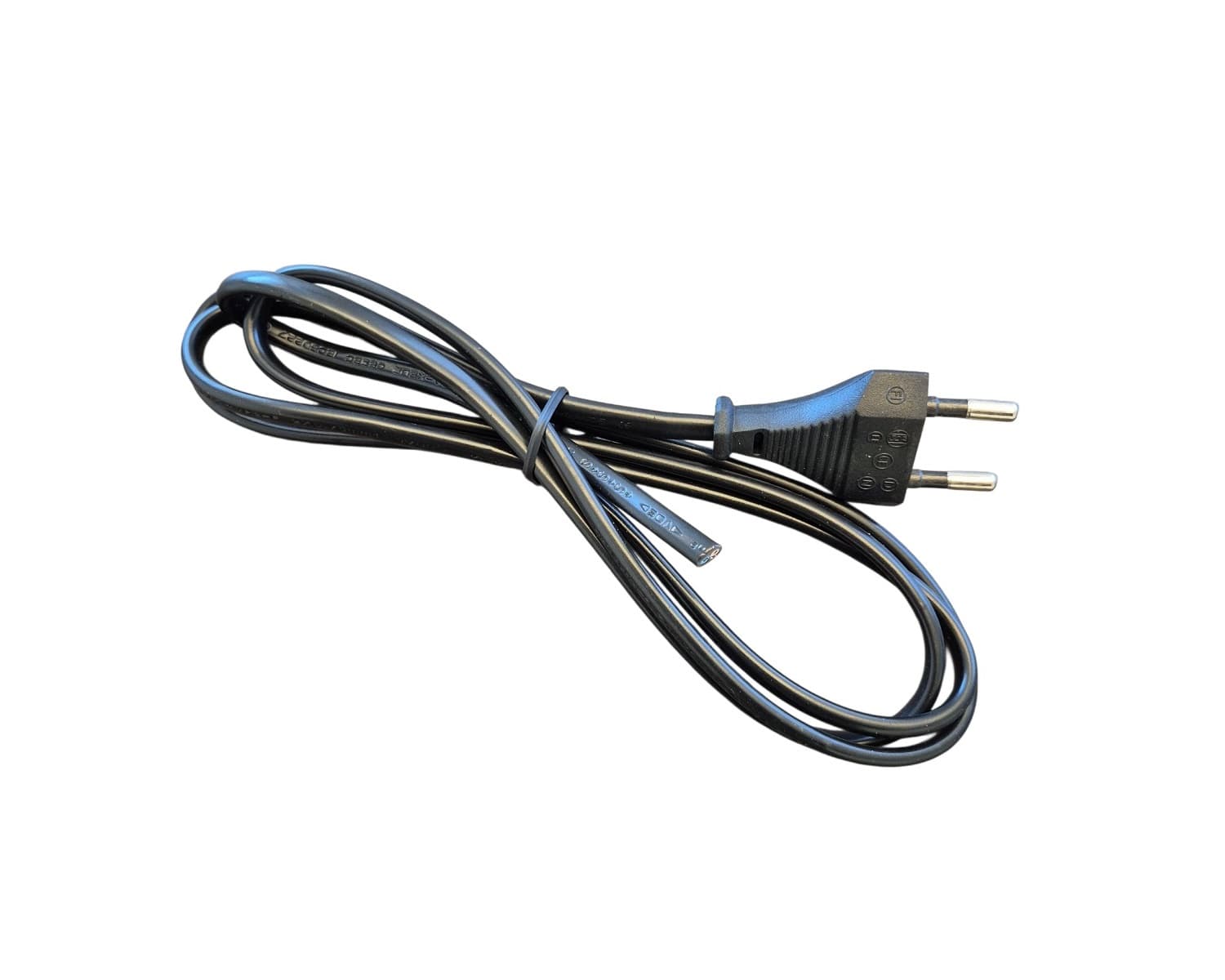 230V Strøm Kabel i Sort Med EU Stikprop - 1,5 Meter