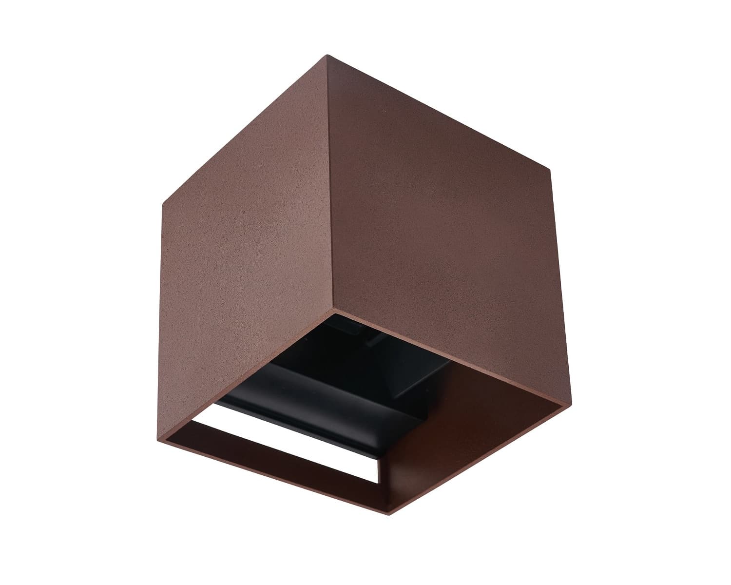 NEW CUBE LED Udendørs Væglampe 6W Up/Down i 3000K, IP65 - Corten