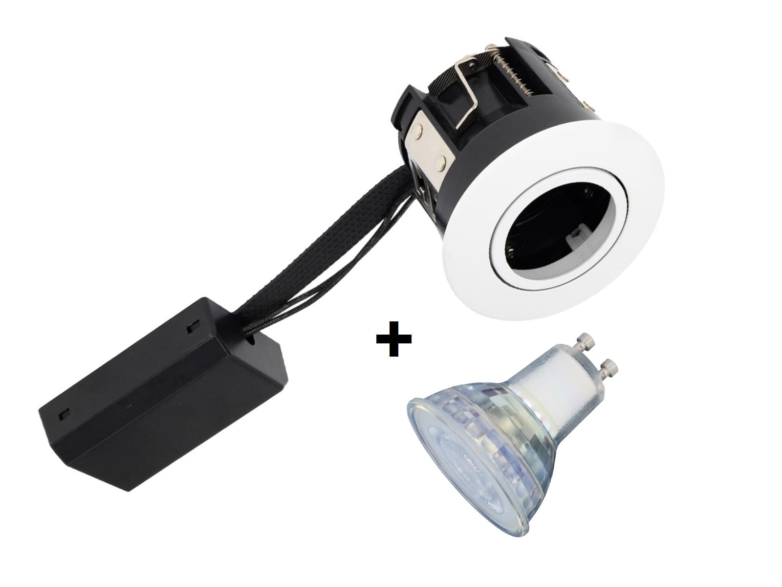 Lyra Indbygningsspot 230V i Hvid + LED 3000K Dæmpbar Ra90