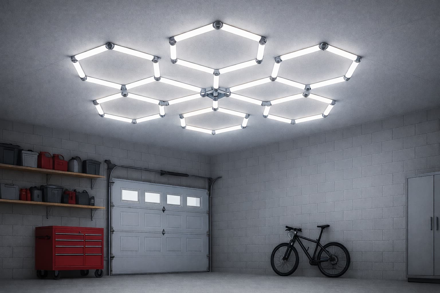 Hexagon Spider-6 LED Lysskinne Sæt (Komplet)