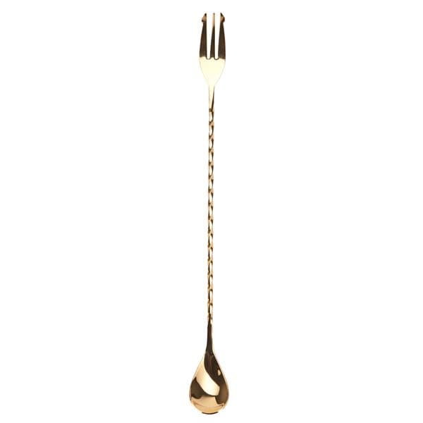 Nordicbar Barsked med Gaffel 30 cm Guld