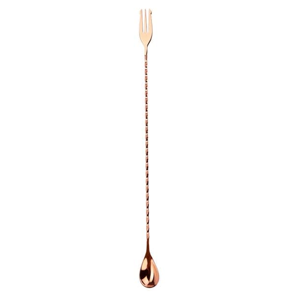 Nordicbar Barsked med Gaffel 40 cm Koppar