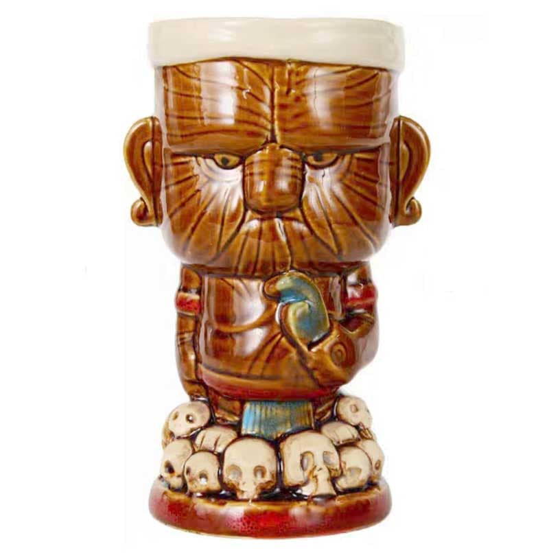 Tiki Dödskalleglas 49 cl Brun