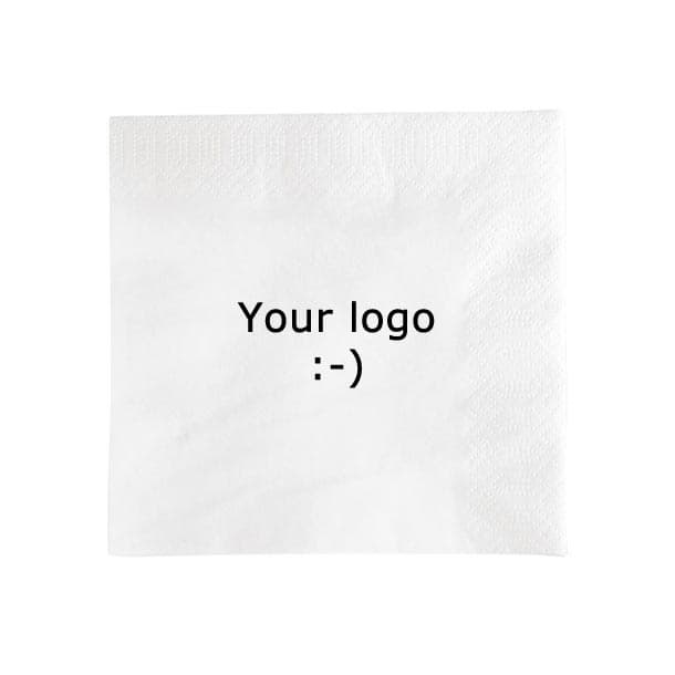 Logotryckta Cocktailservetter Vita 2-lager - 36x100x10 st