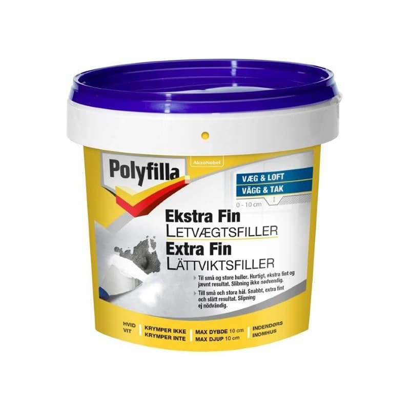 Polyfilla Ekstra Fin Letvægtsfiller 600 ml.  - Polyfilla