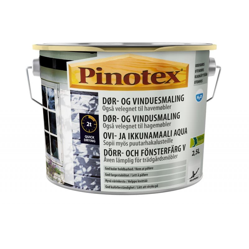 Pinotex Dør- og Vinduesmaling 2,5 ltr. Silent Orangeri J0.10.40 - Pinotex Vinduesmaling