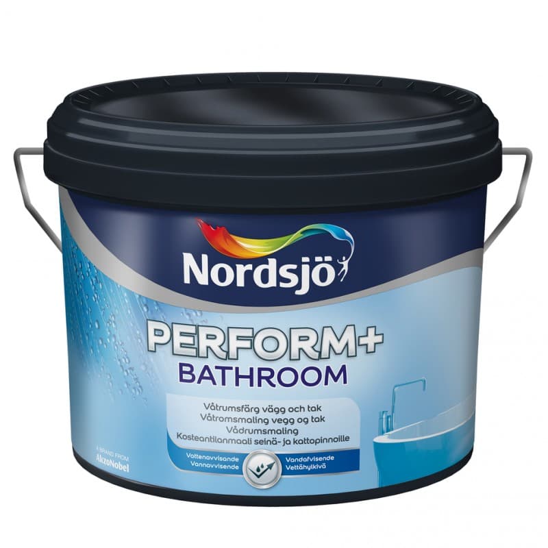 Nordsjø Perform+ Bathroom Vådrumsmaling 10 ltr. Anden farve (Skrives i feltet herunder) - Vådrumsmaling