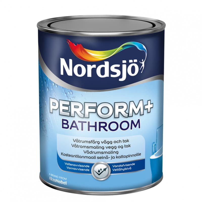 Nordsjø Perform+ Bathroom Vådrumsmaling 1 ltr. Anden farve (Skrives i feltet herunder) - Vådrumsmaling