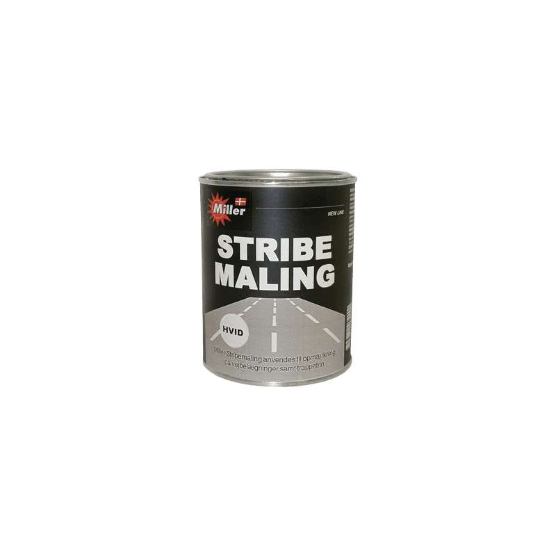 Miller Vejstribemaling Hvid 1 ltr.  - Vejstribemaling