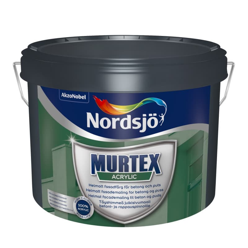 Nordsjö Murtex Acrylic/Stærk Murmaling 1 ltr.  - Udendørsmaling