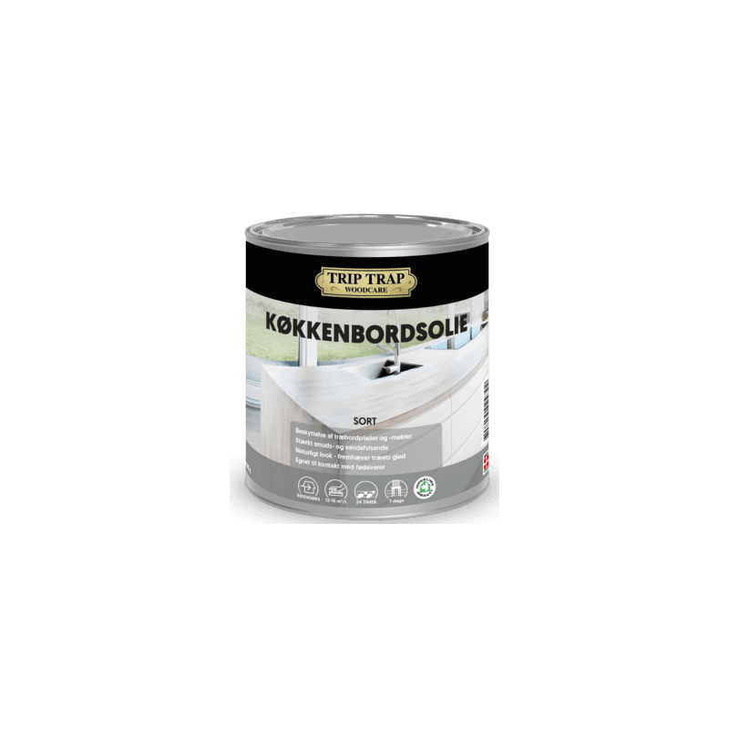 Trip Trap Køkkenbordsolie Sort 0,75 ltr.  - Bordpladeolie