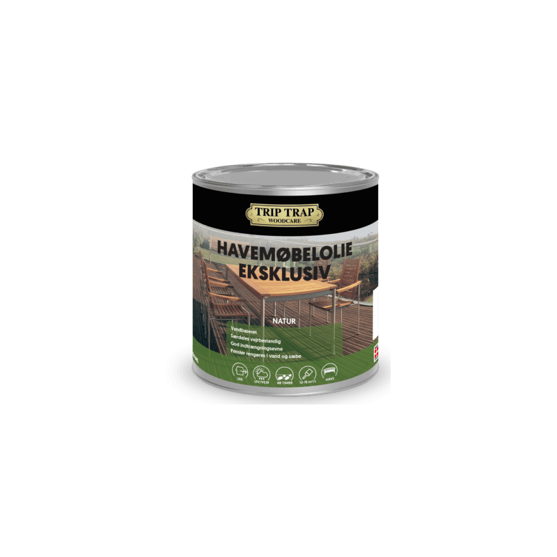 Havemøbelolie Eksklusiv, Natur 0,75 ltr.  - Havemøbel olie