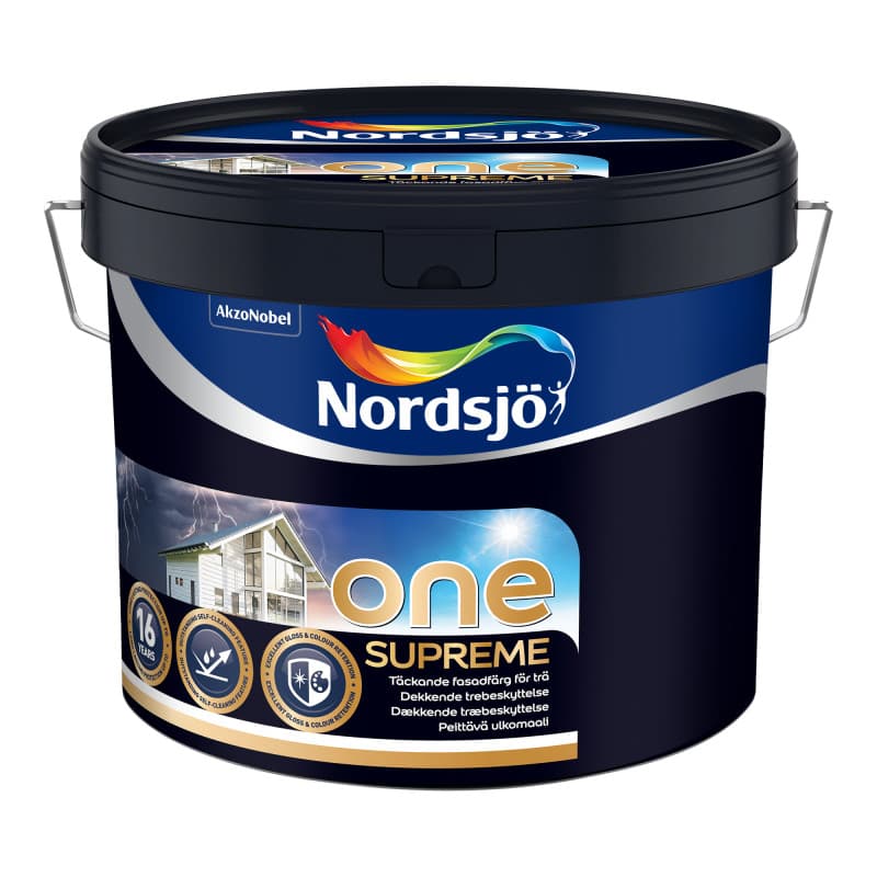 Nordsjö ONE Supreme 10 ltr 337 Nordic Classic Black (Sort) - Heldækkende træbeskyttelse
