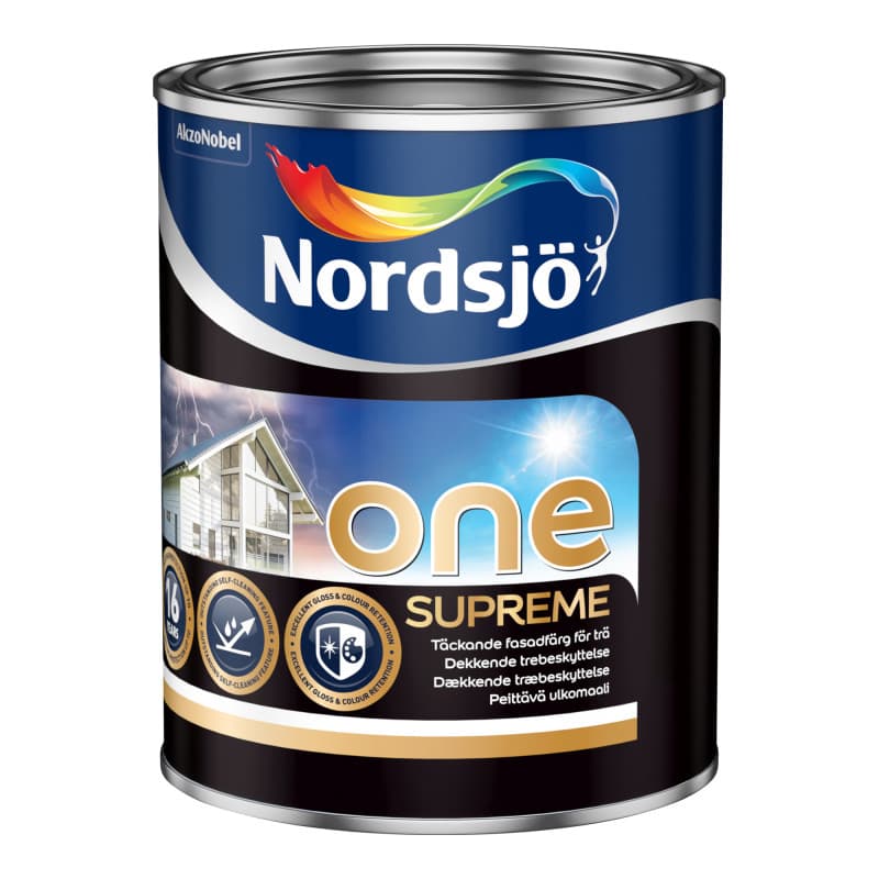 Nordsjö ONE Supreme 1 ltr Silent Orangeri J0.10.40 - Heldækkende træbeskyttelse