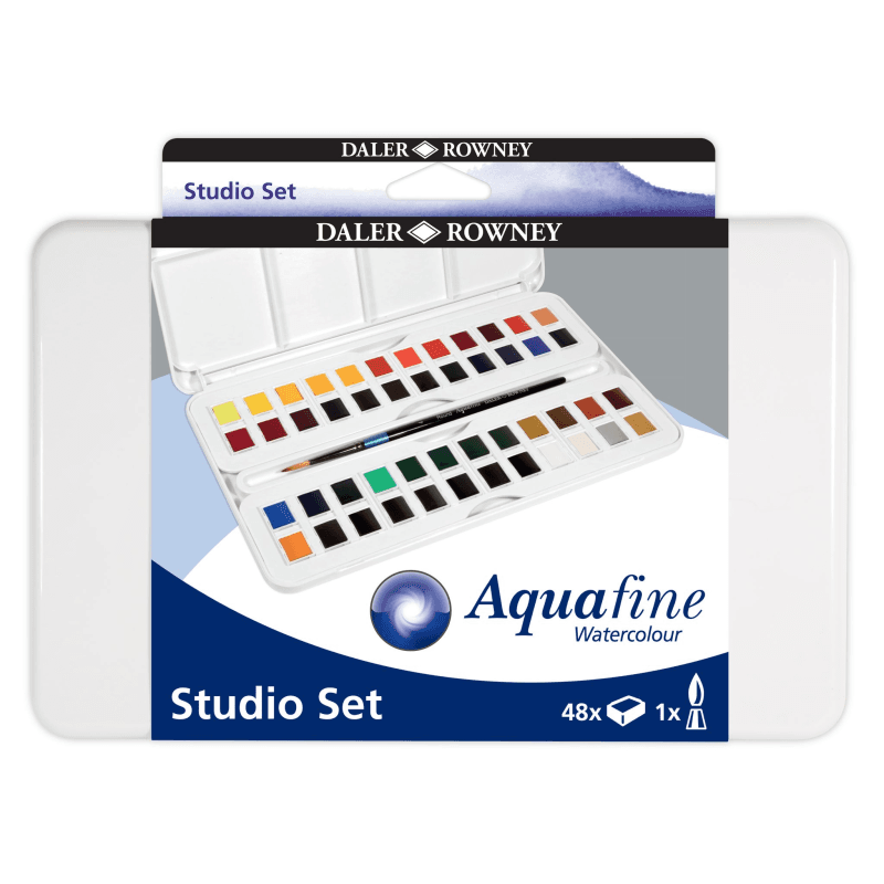 Daler Rowney Aquafine rejsesæt 48 farver  - Daler & Rowney