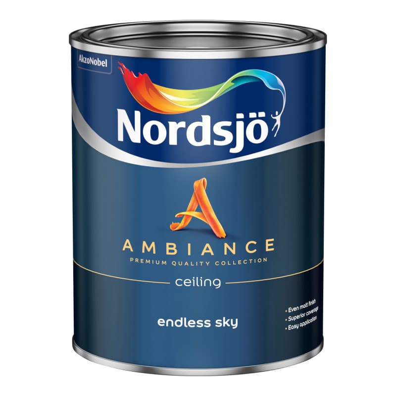 Nordsjø Ambiance Endless Sky Loftmaling 1 ltr. Standard hvid (Base White) - Loftmaling