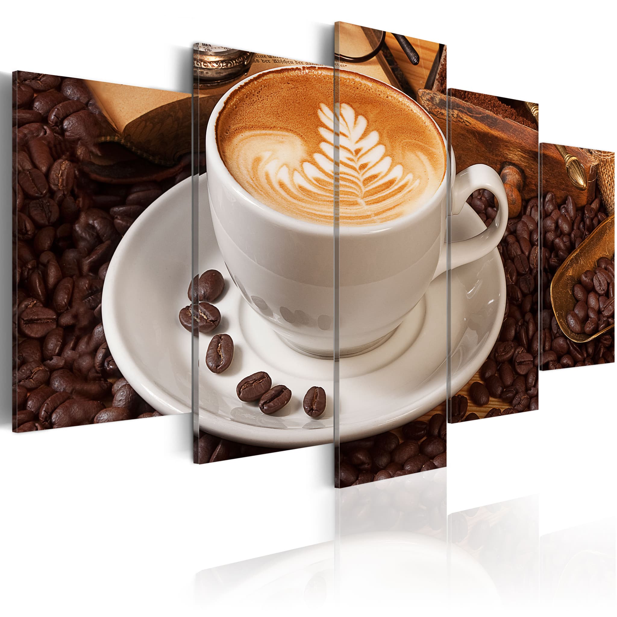 ARTGEIST Coffee in the morning - Bild på en kopp kaffe tryckt på duk - Flera storlekar 100x50