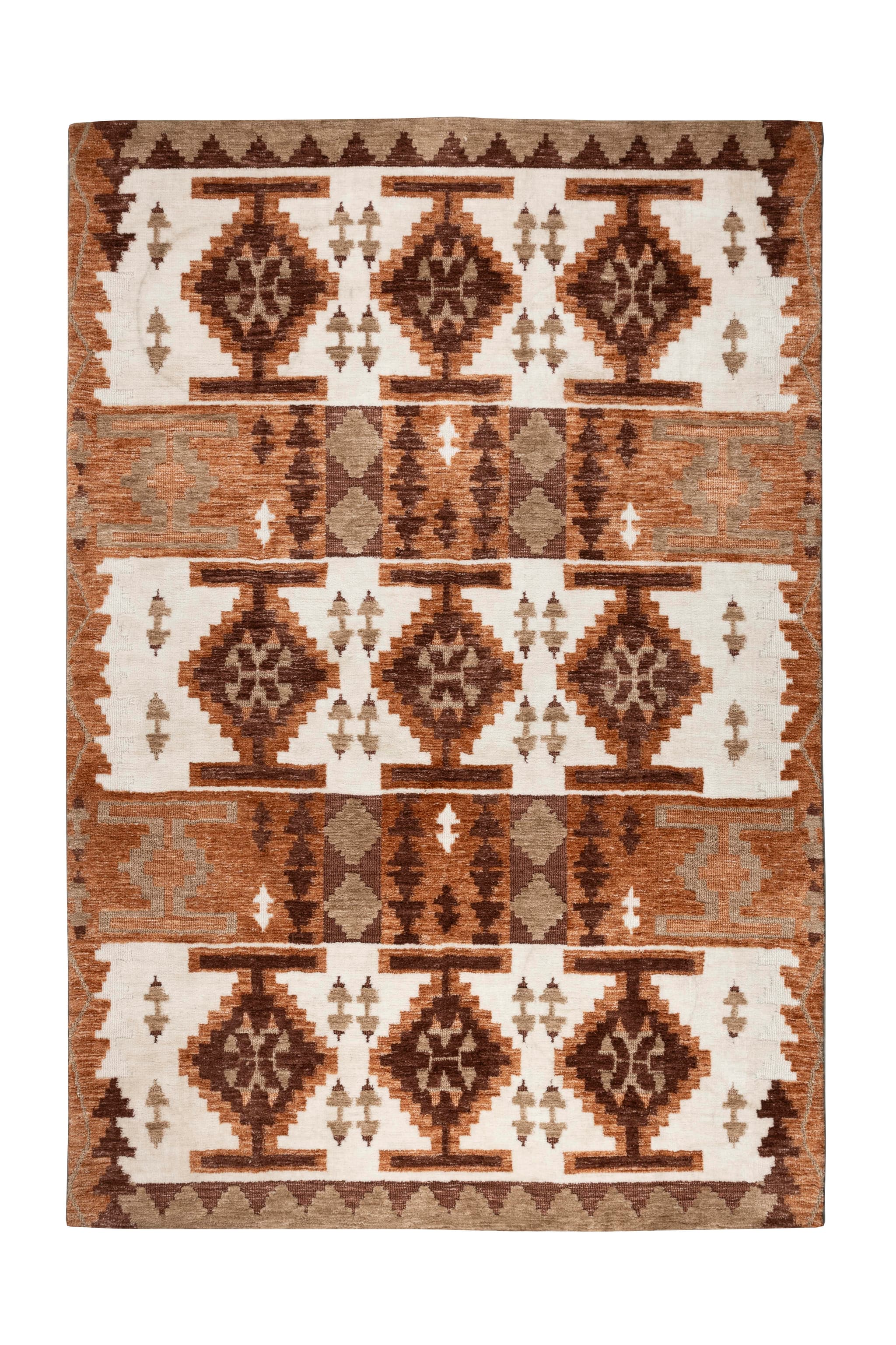 DUTCHBONE Maron matta - rektangulär, röd vävd polyester