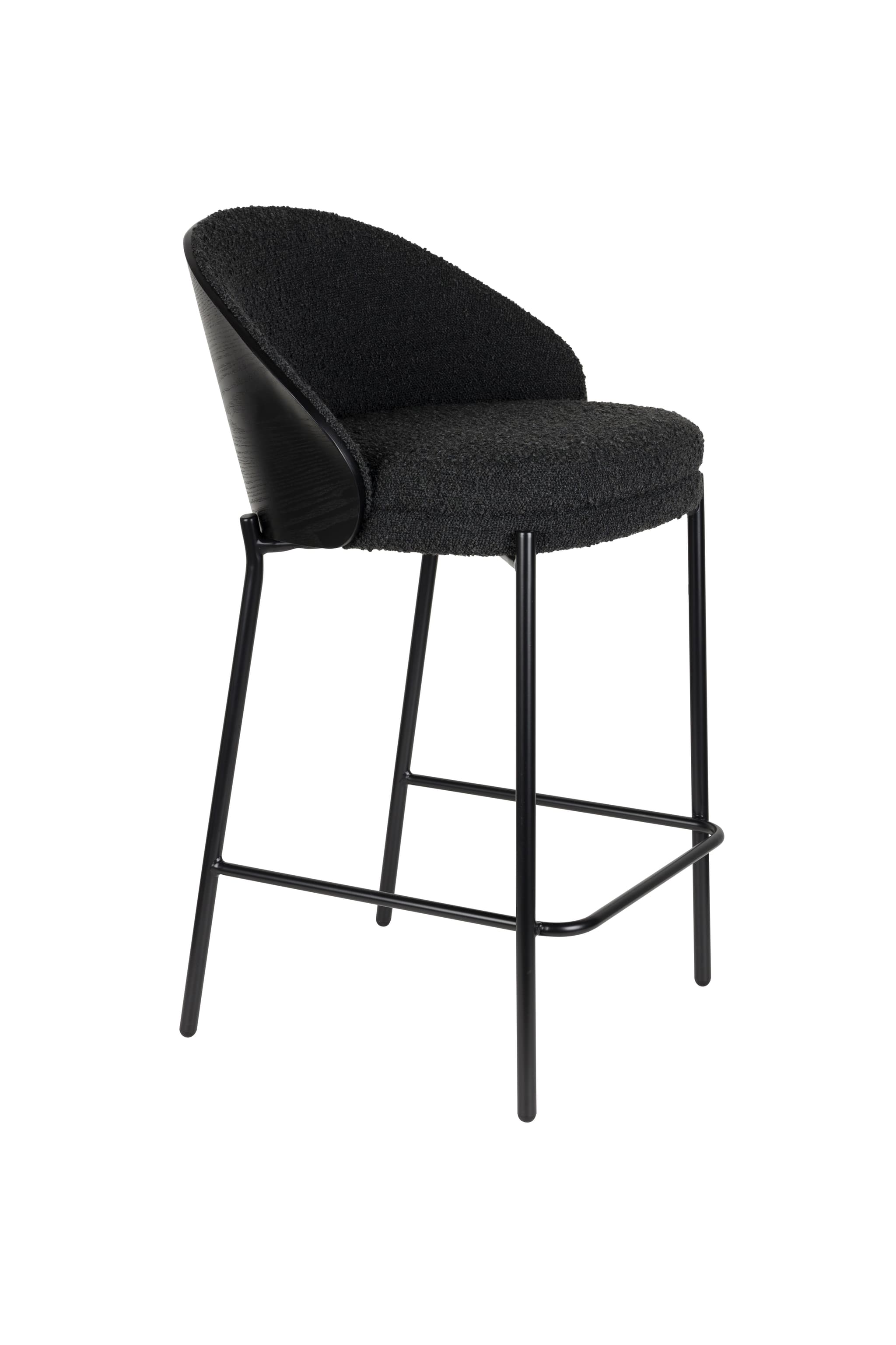 DUTCHBONE barstol Rodin Bouclé svart