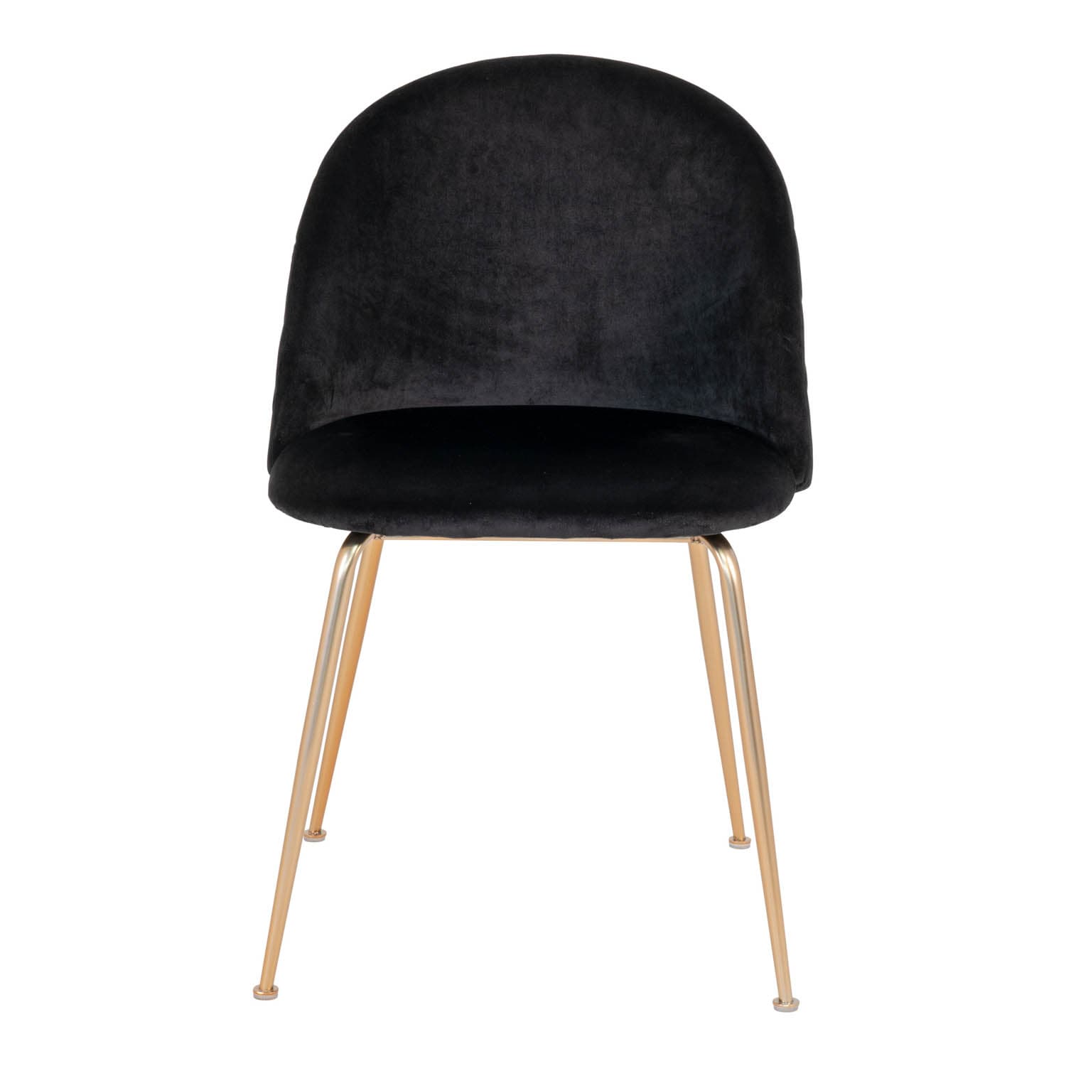 HOUSE NORDIC Geneve matbordsstol - svart velour och mässingsstål
