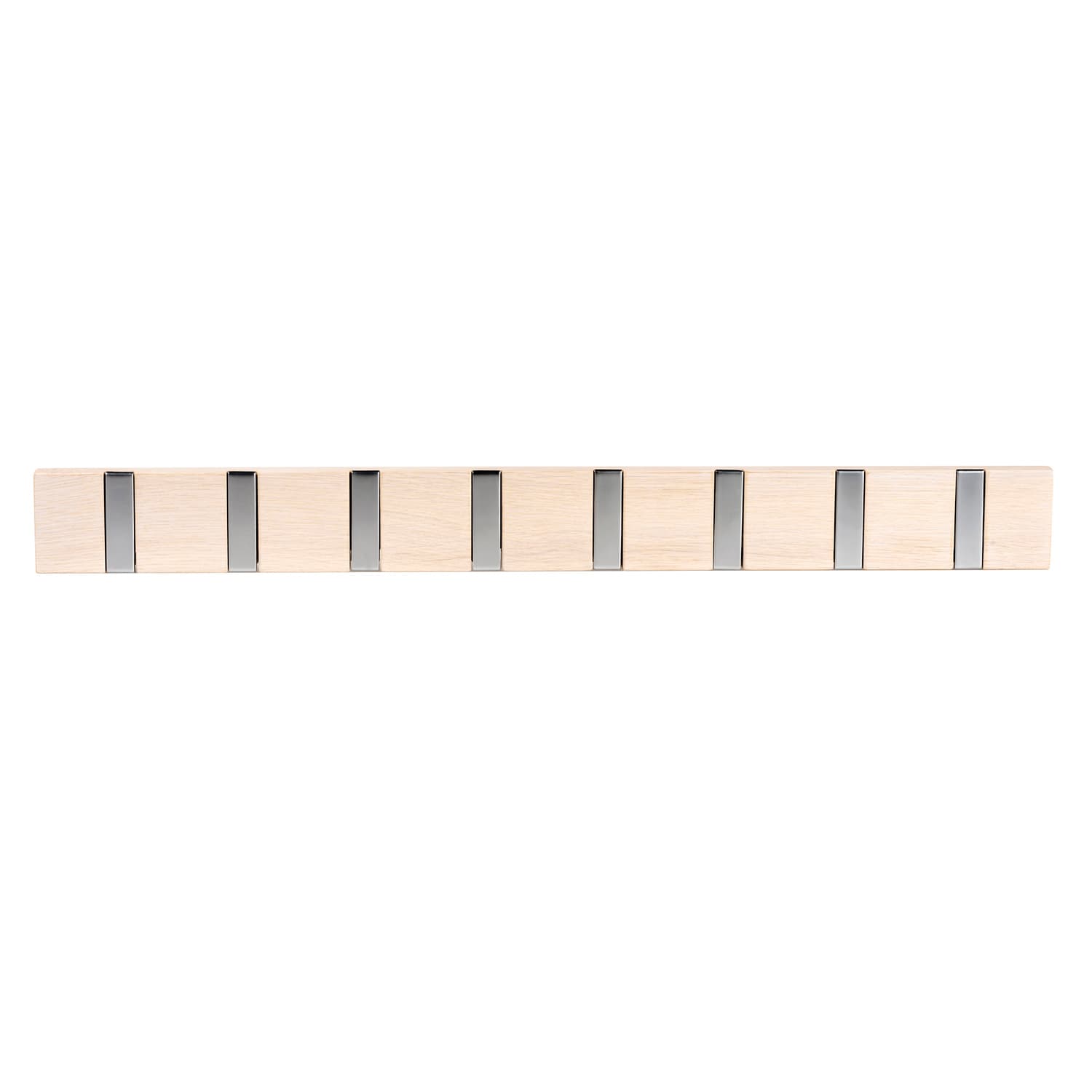 ROWICO rektangulär Confetti klädhängare med 8 vikkrokar - vitkalkad ek och metall (70cm)