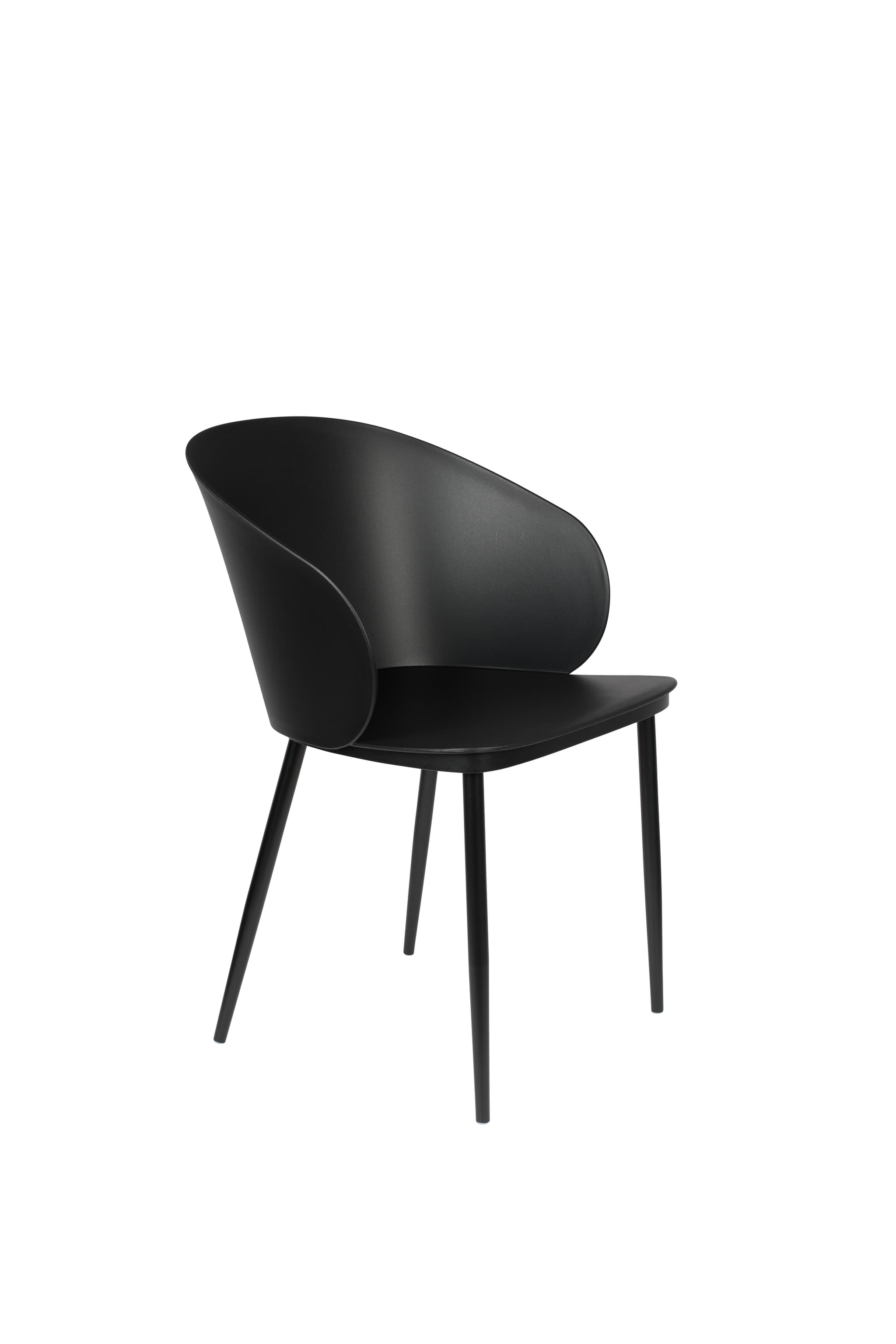 WHITE LABEL LIVING stol Gigi helt svart