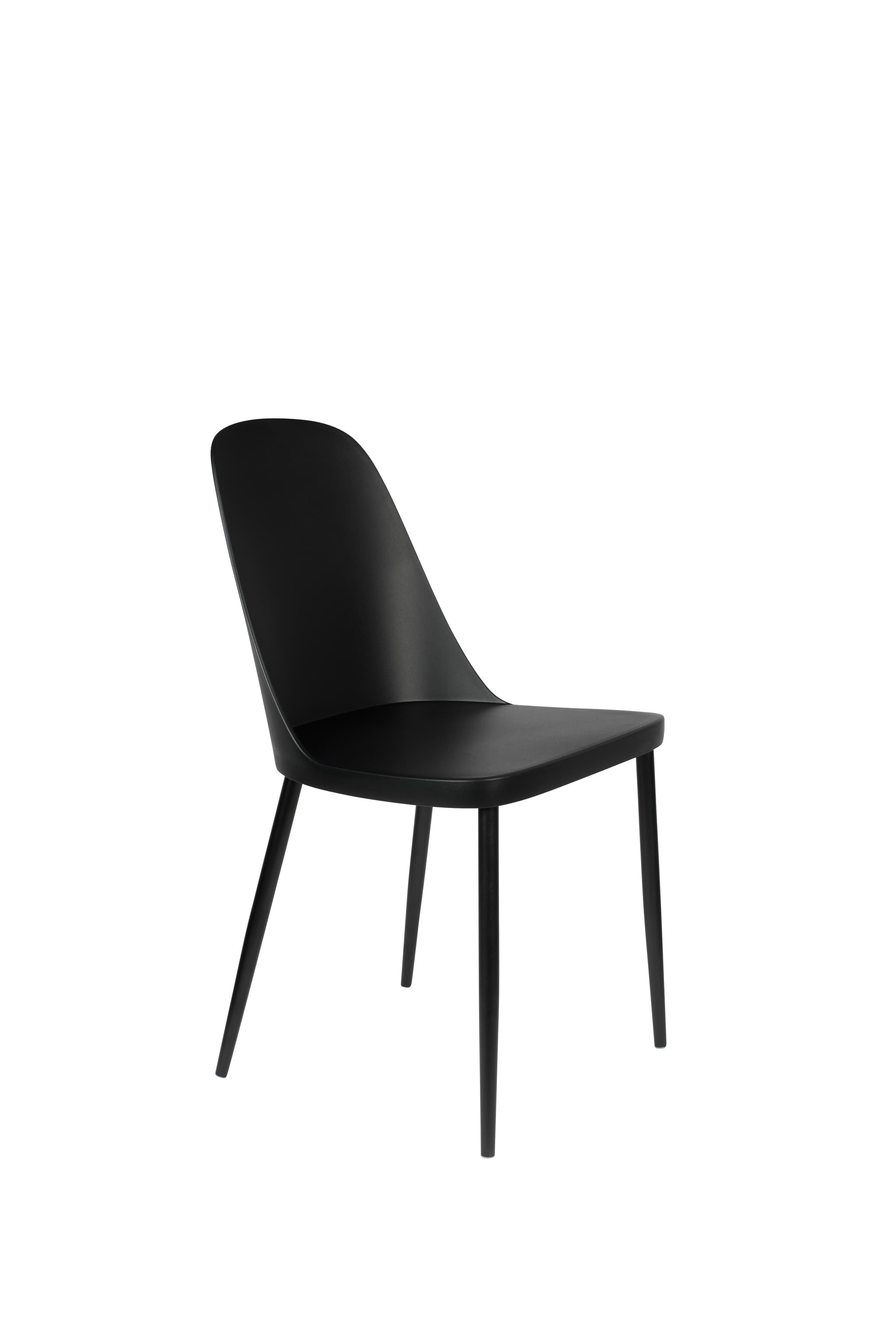WHITE LABEL LIVING stol Pip helt svart