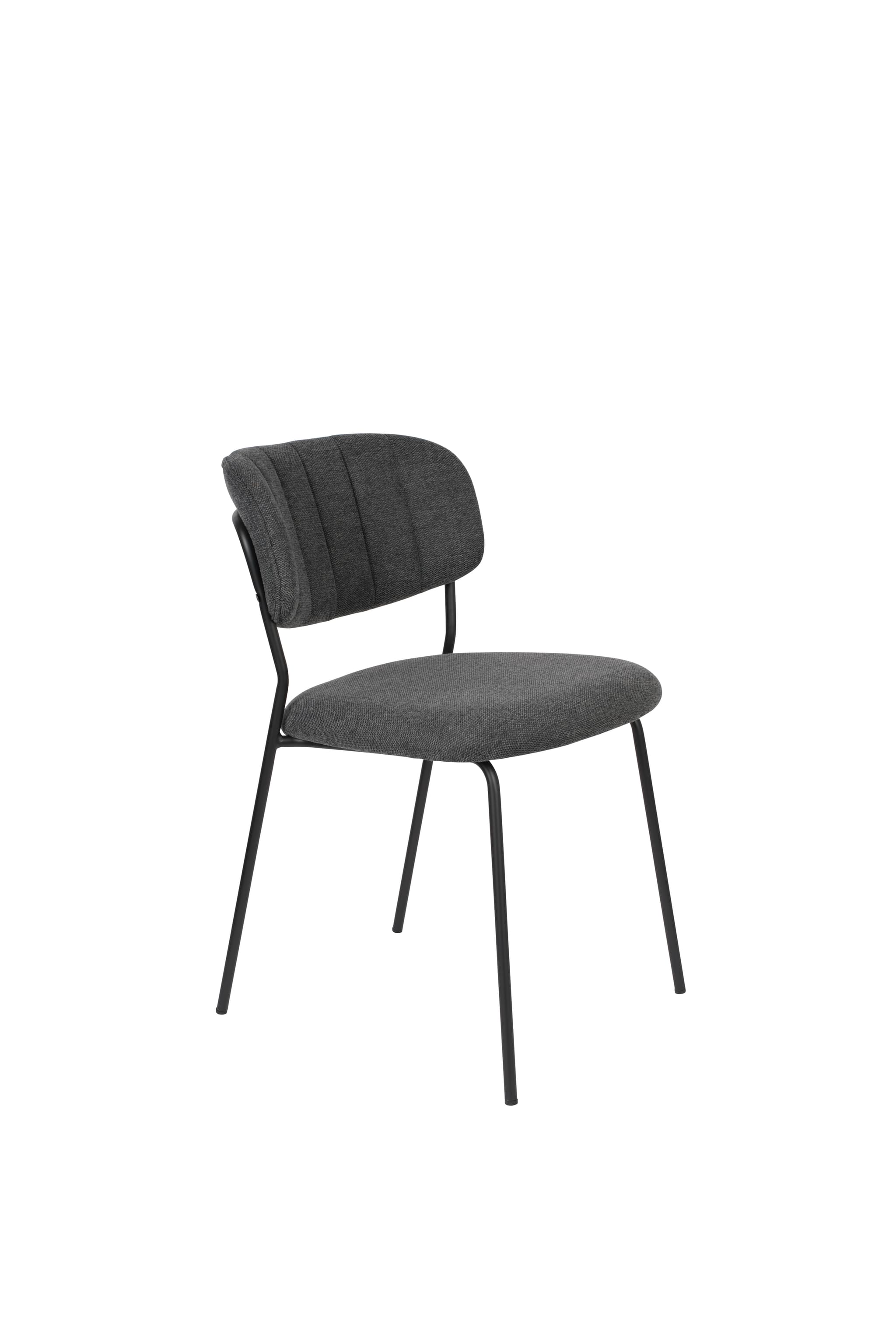 WHITE LABEL LIVING stol Jolien svart/mörkgrå