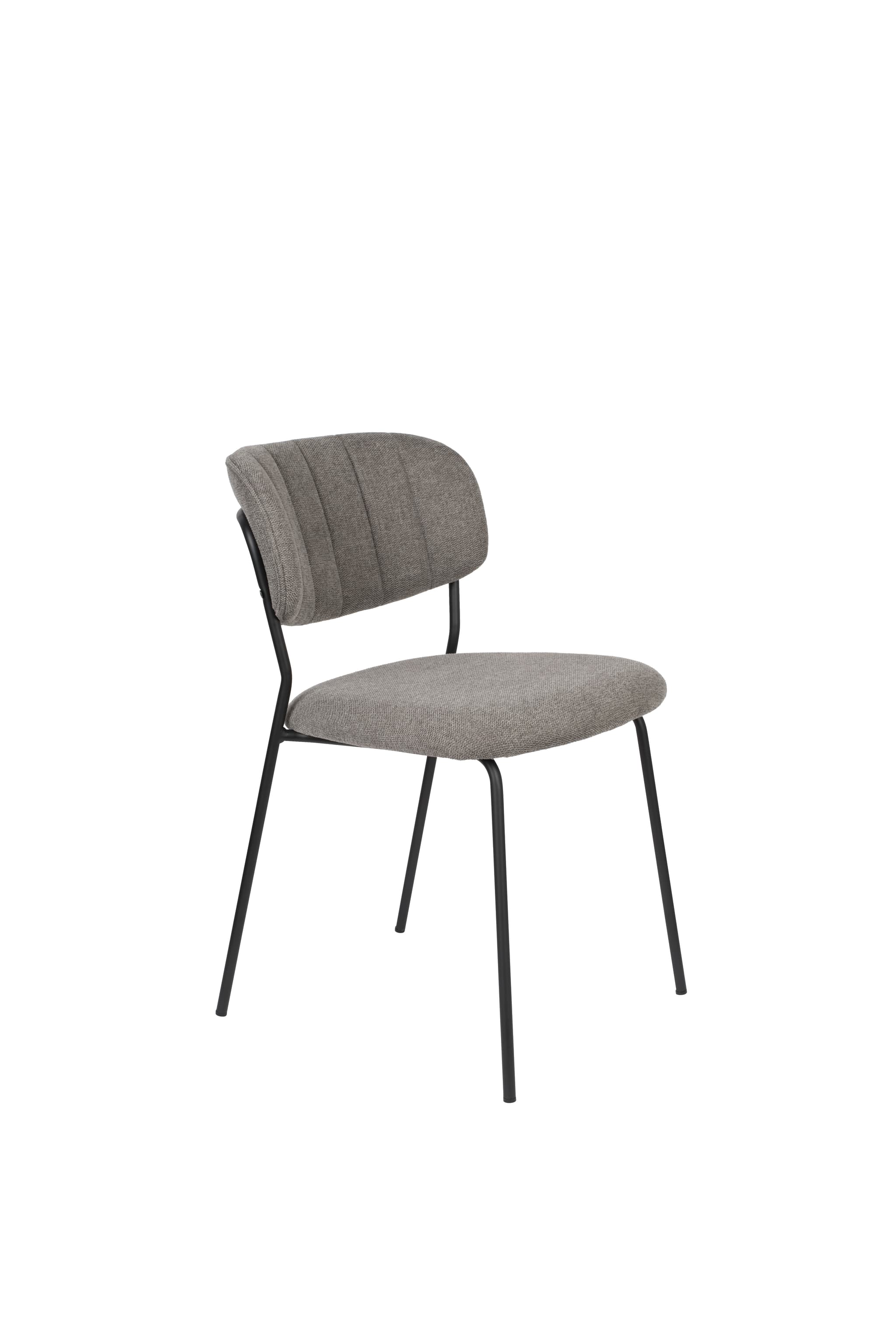 WHITE LABEL LIVING Stol Jolien Svart/Grå