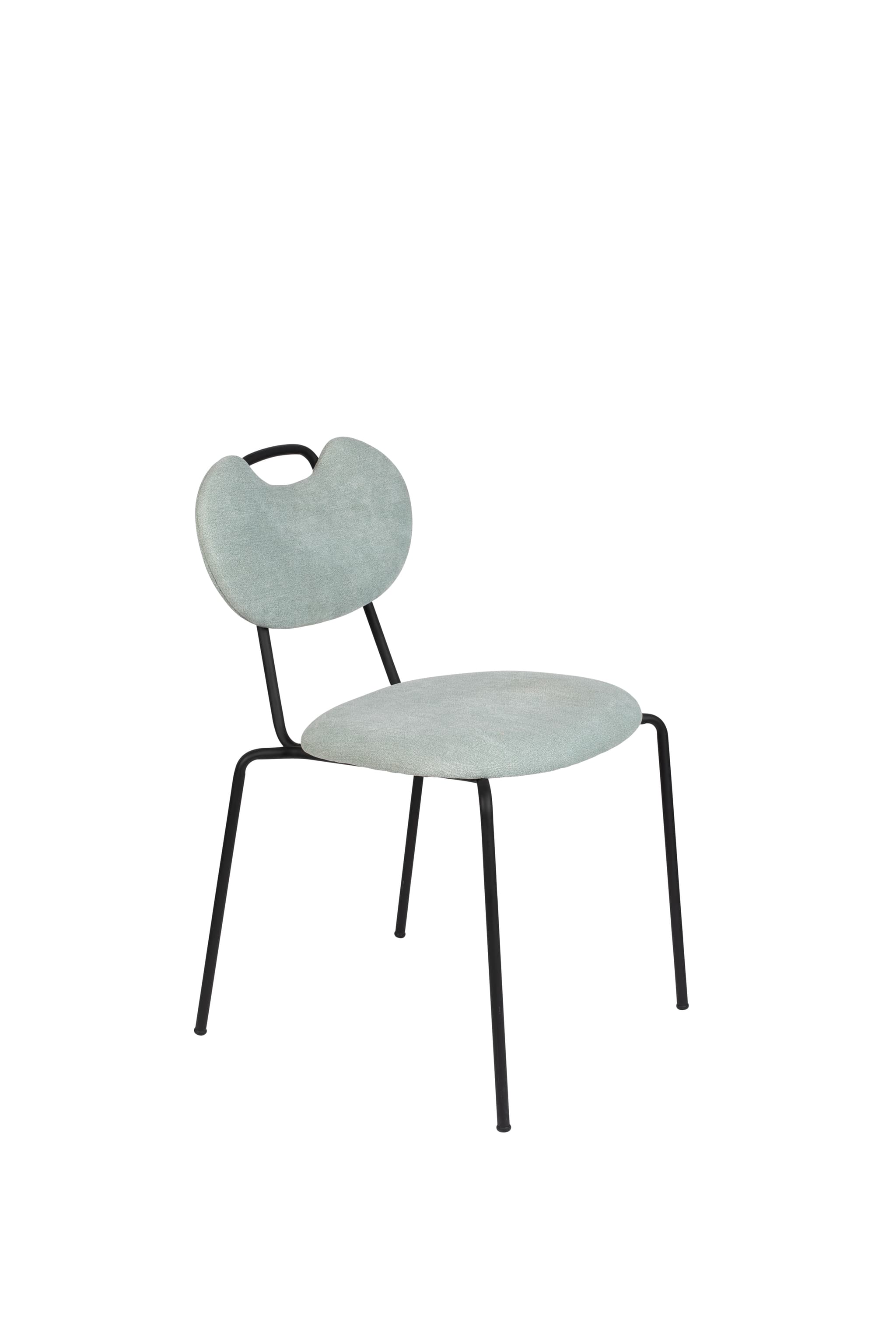 WHITE LABEL LIVING Aspen matstol - ljusgrönt tyg och metall