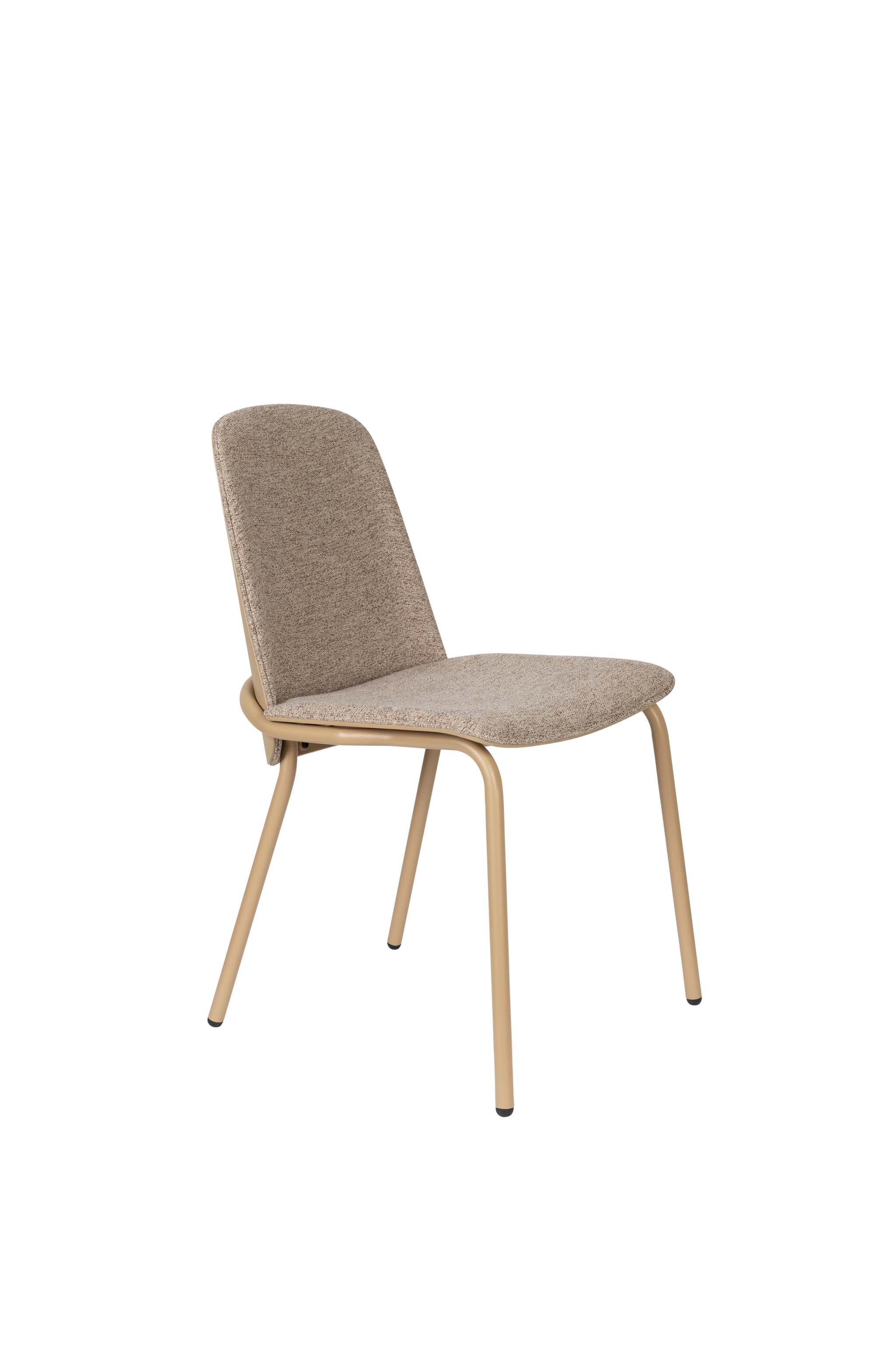 ZUIVER Clip matstol - beige polyester, ekfaner och metall