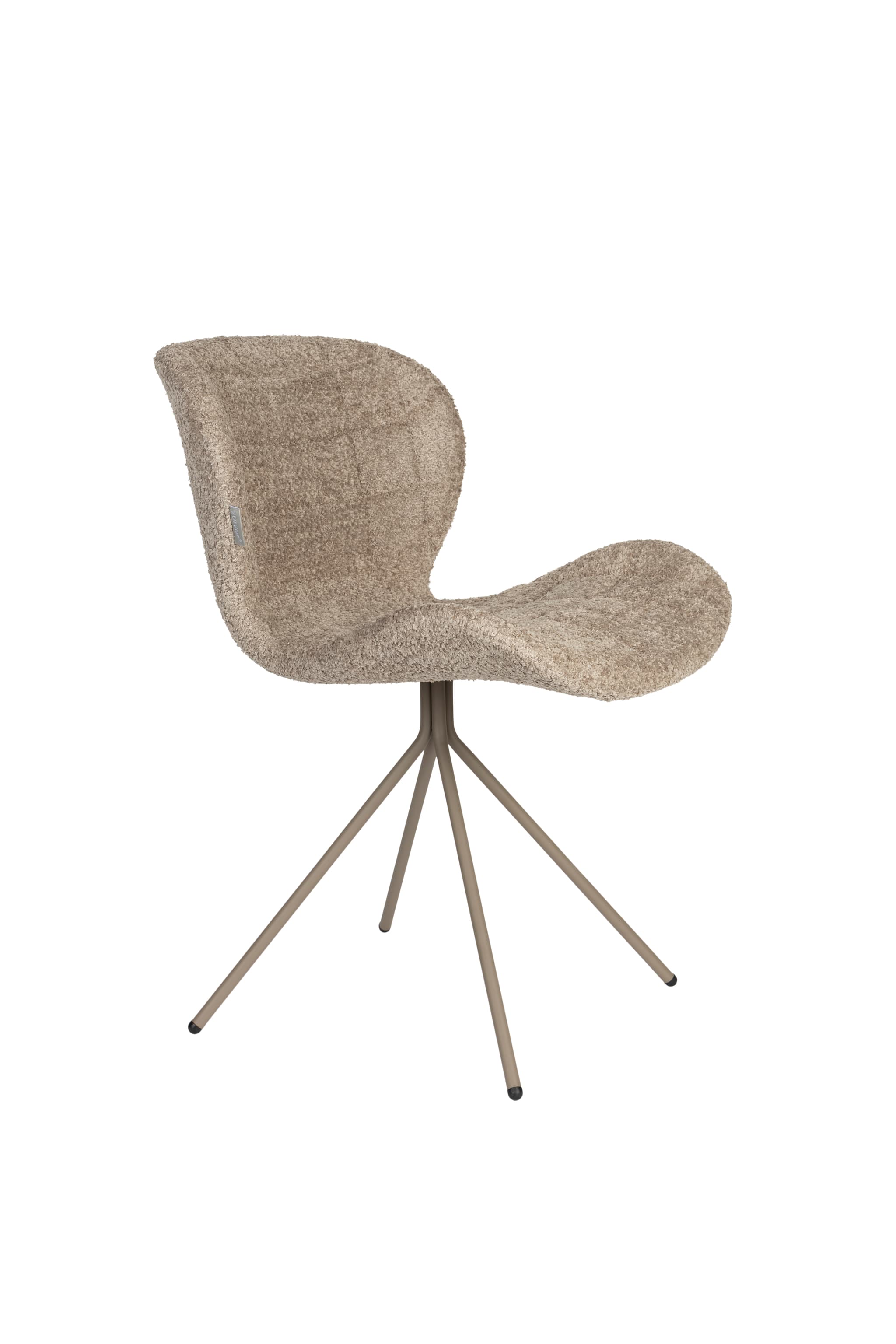 ZUIVER OMG Mjuk matstol - beige polyester och beige stål