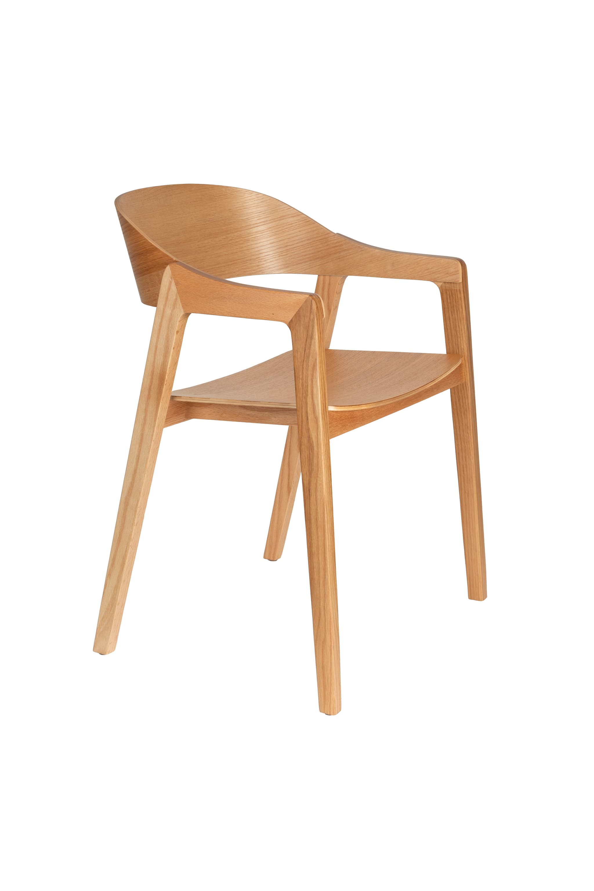 DUTCHBONE Westlake matbordsstol, med armstöd - naturlig ek och plywood