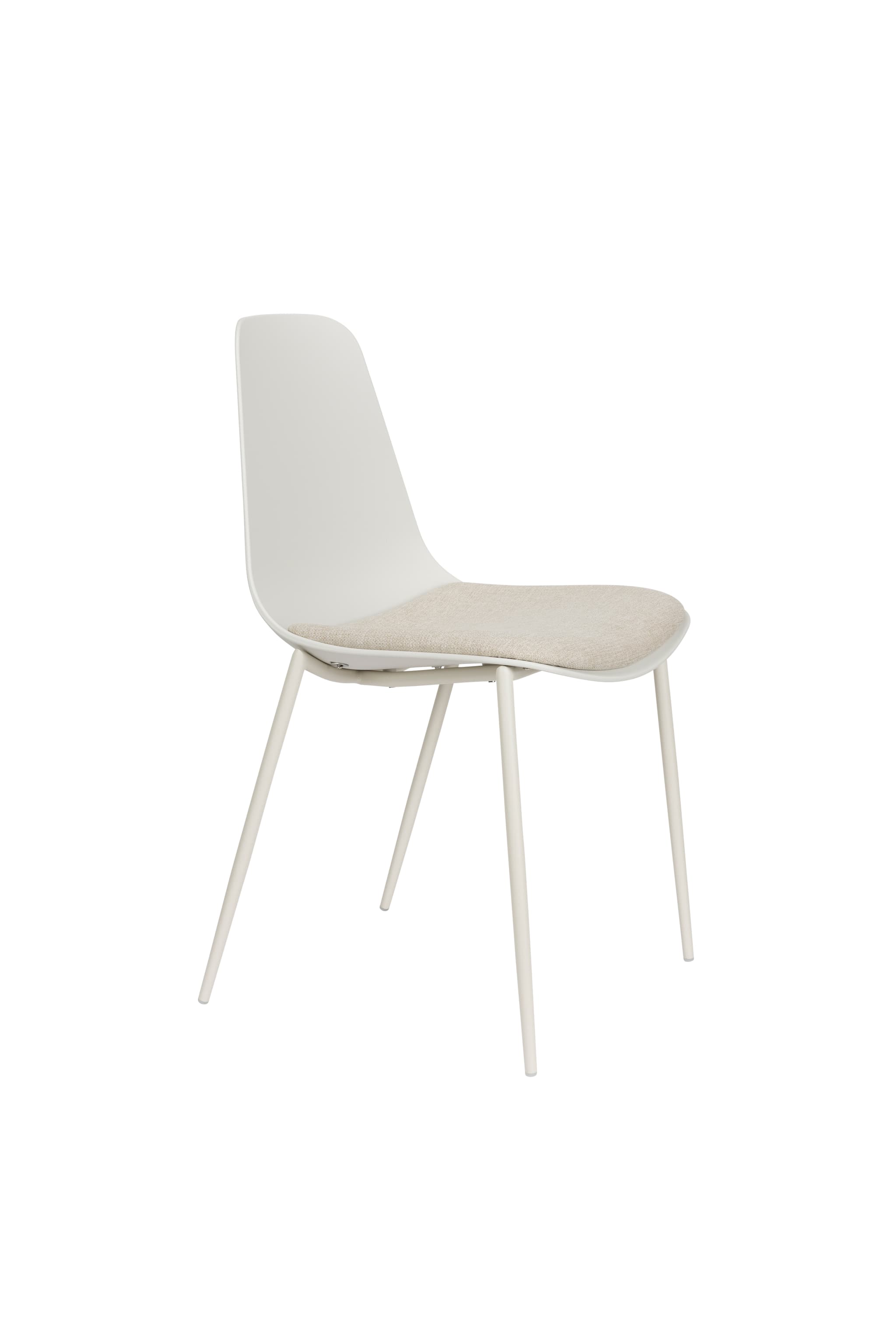 WHITE LABEL LIVING Jeffrey matstol - vit polypropen och metall