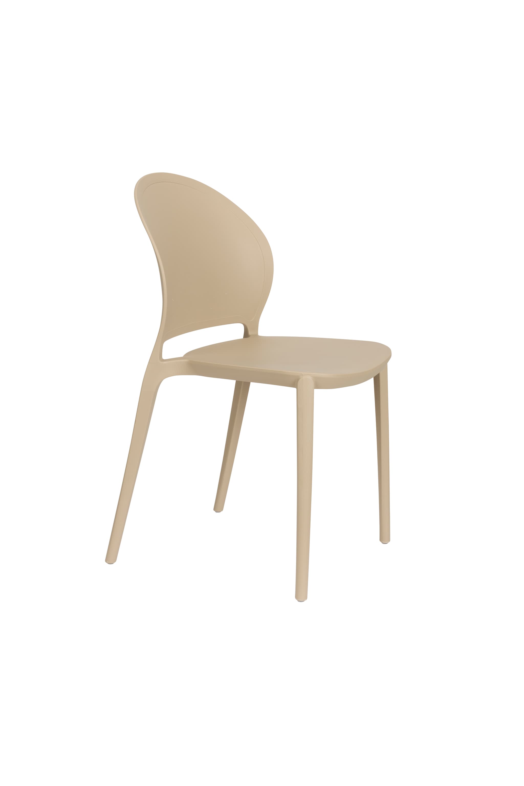 WHITE LABEL LIVING Sjoerd trädgårdsstol, stapelbar - beige polypropen