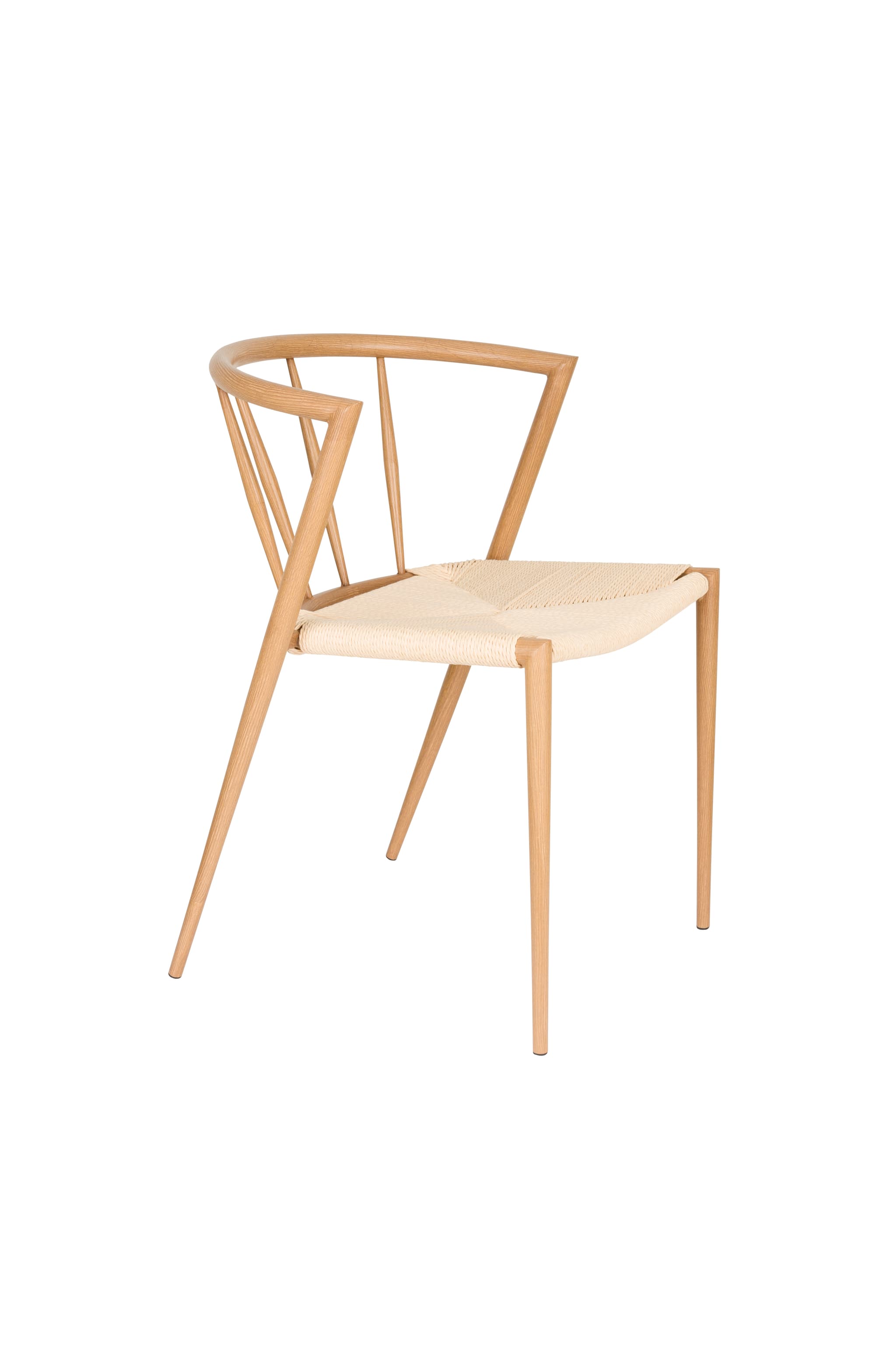 WHITE LABEL LIVING Che matstol - beige papper och naturfärgat järn
