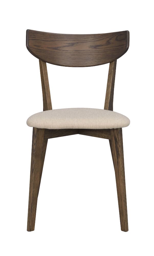 ROWICO Ami matstol - beige tyg och brun ek
