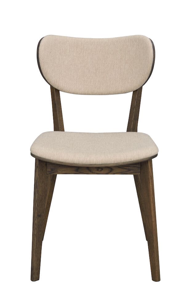 ROWICO Kato matstol - beige tyg och brun ek