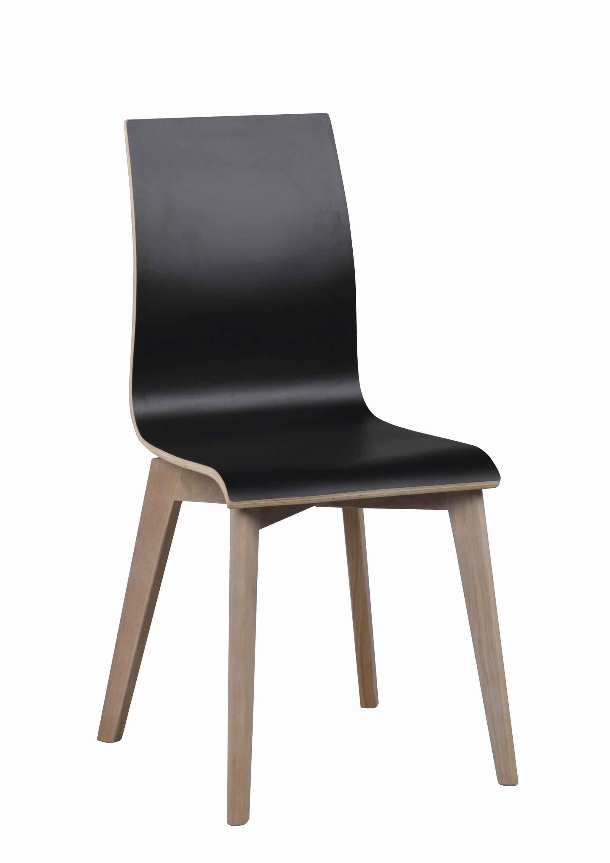 ROWICO Gracy matbordsstol - svart laminat / vitpigmenterad ek
