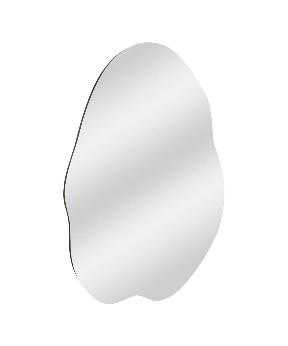NORDVÄRK Ohho väggspegel, organisk - spegelglas och svart MDF (85x60)