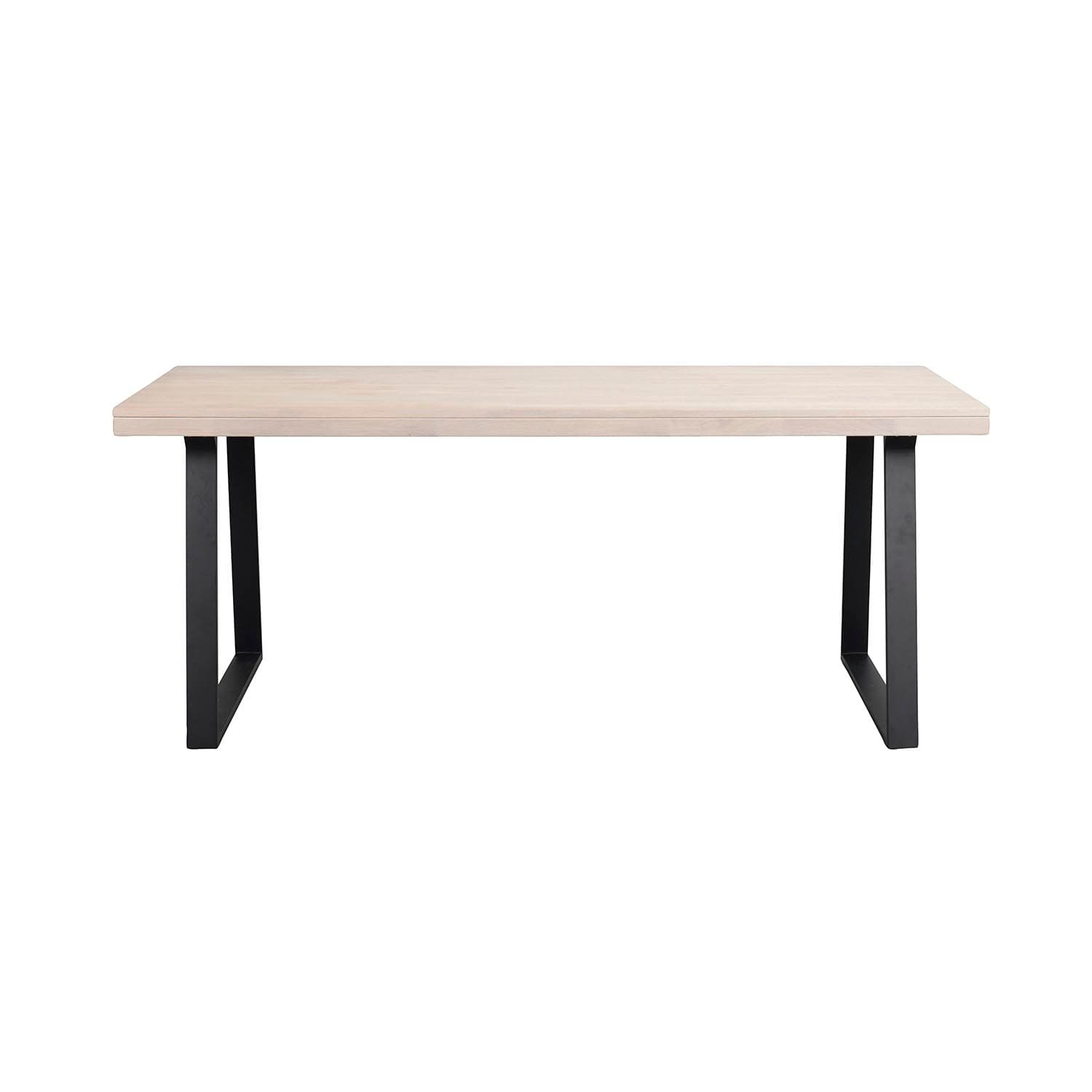 ROWICO Brooklyn Matbord - Vitpigmenterat Trä och Svart Metall (170 x 95 cm)