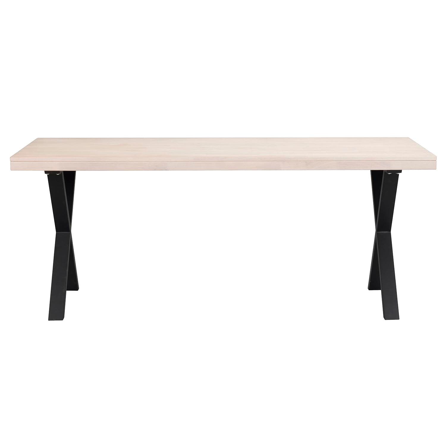 ROWICO Brooklyn Matbord - Vitpigmenterat Trä och Svart Metall (170 x 95 cm)