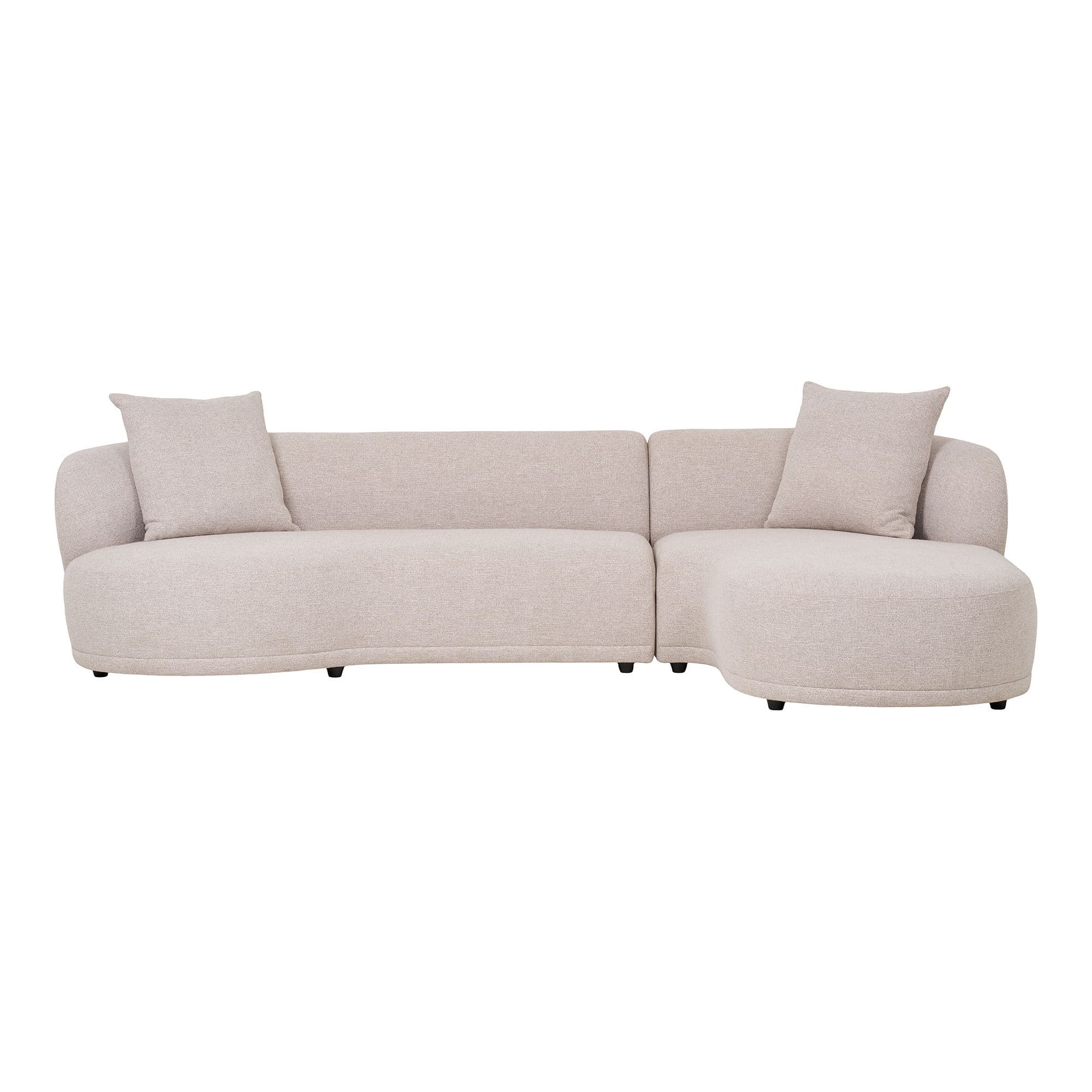 HOUSE NORDIC Kingston soffa - Soffa med 2 kuddar, högervänd, natur, HN1295